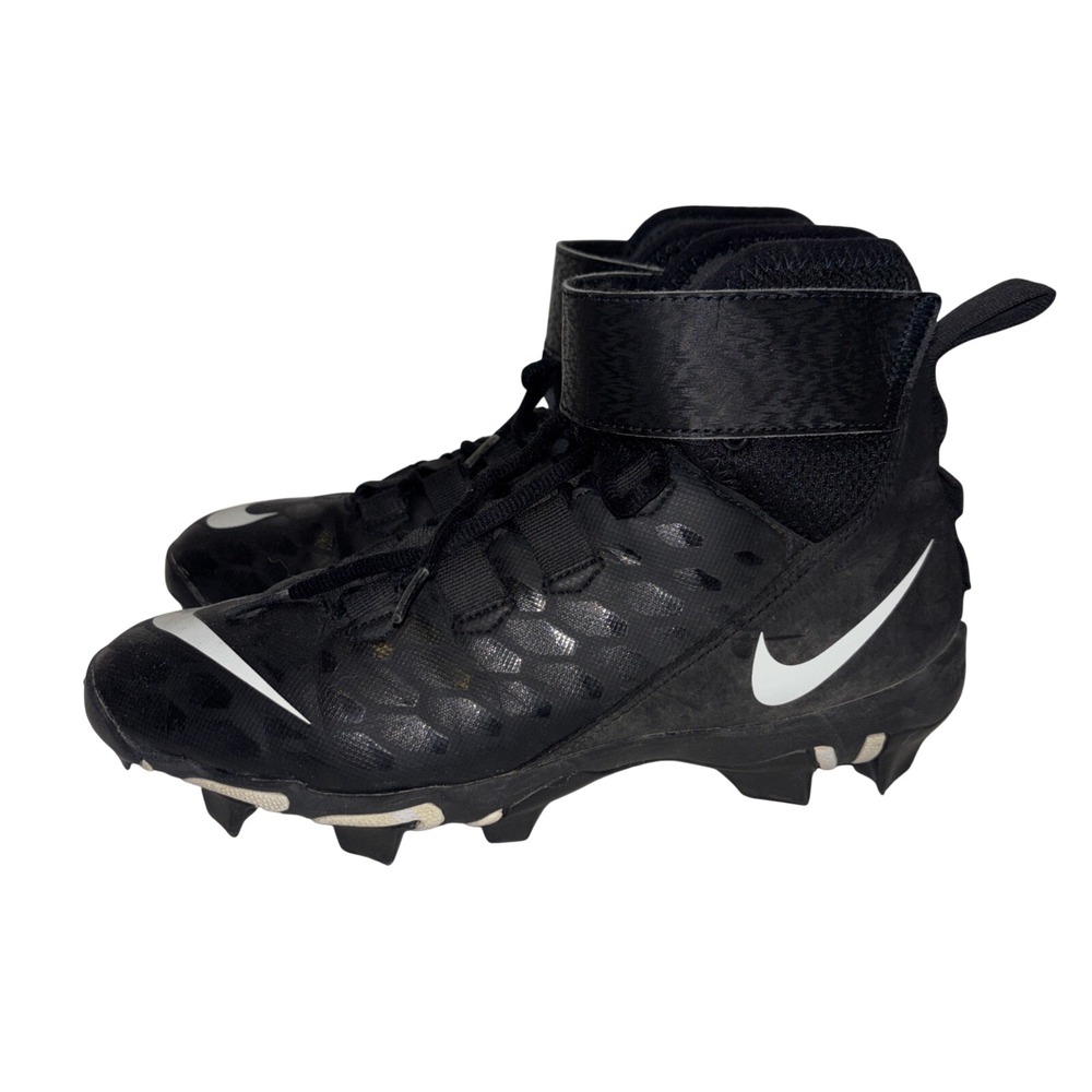 Nike Force Savage Shark Football Cleats BV0151-001 Size 8 Black Flag Tackle Camp